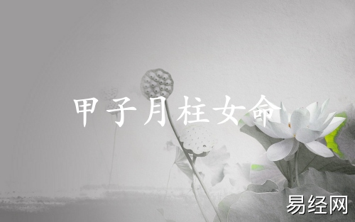 甲子月柱女命运详解 甲子月柱女命运详解